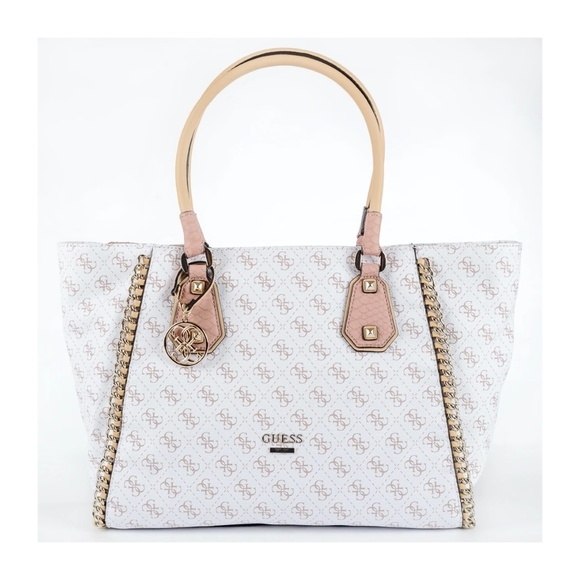 Guess Faux Leather Chain Tote - Picture 1 of 12
